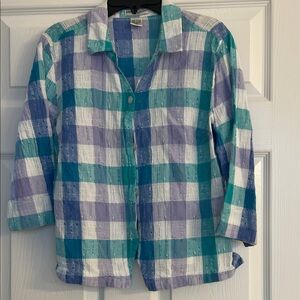 Rebecca Malone Shirt in Blue and White